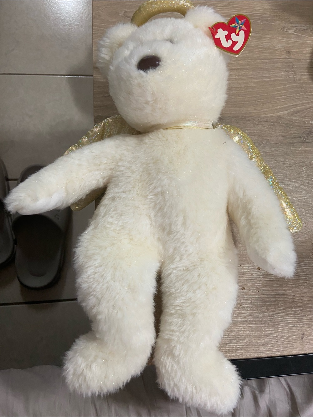 Ty Large Plush Beanie Buddy - Halo II the Angel Bear MWMT